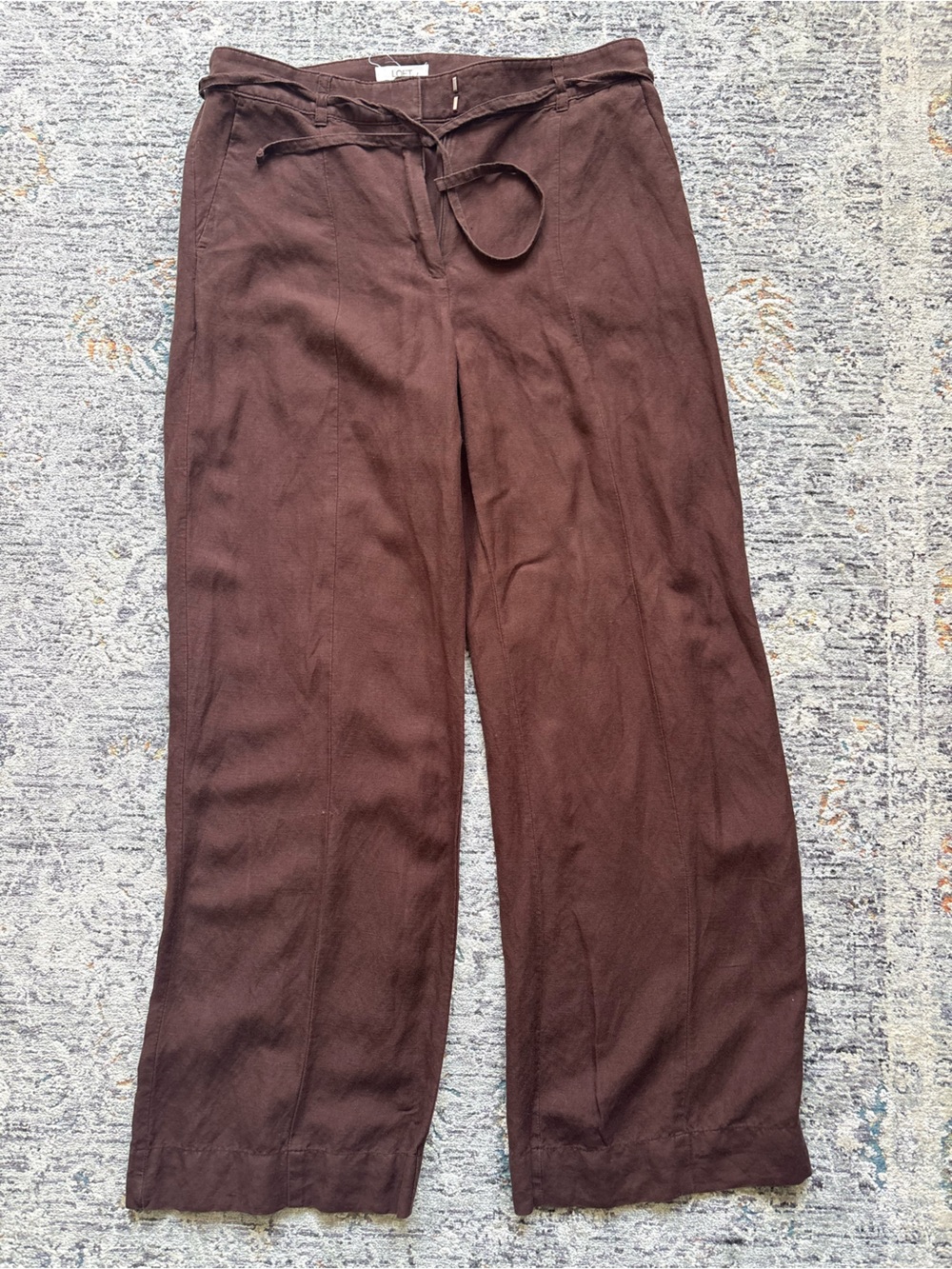 LOFT Chocolate Brown High-Rise Pants